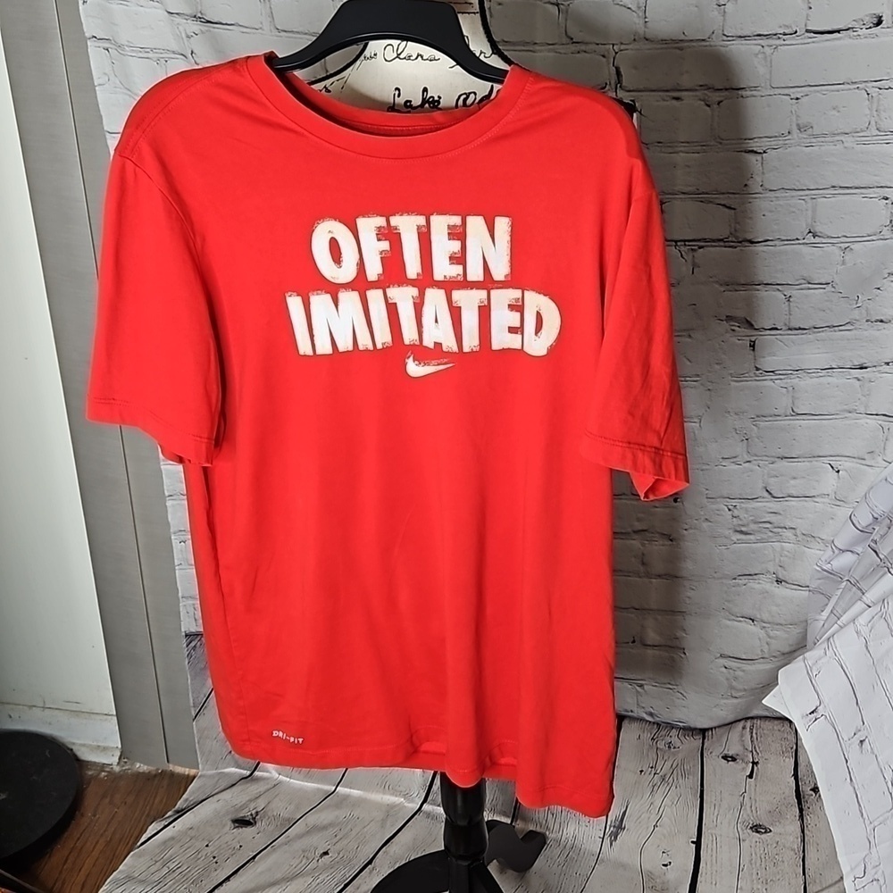 The Nike Tee Dri-Fit "Often Imitated" Graphic Tee Size Large